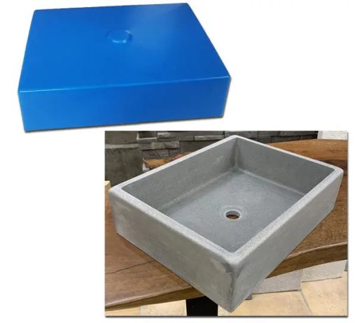 Concrete Sink Mold SDP-21-D Rectangle Shallow (16.5"x12.5"x4")