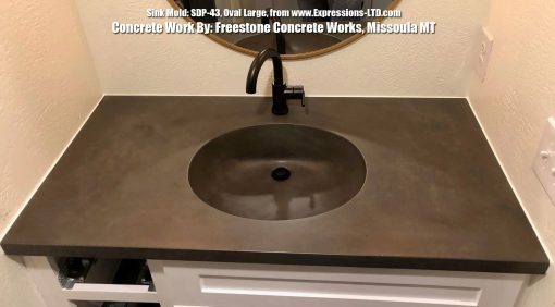 Concrete Sink Mold SDP-43 Oval Large (17"x13 5/8"x5 1/4") - Image 6